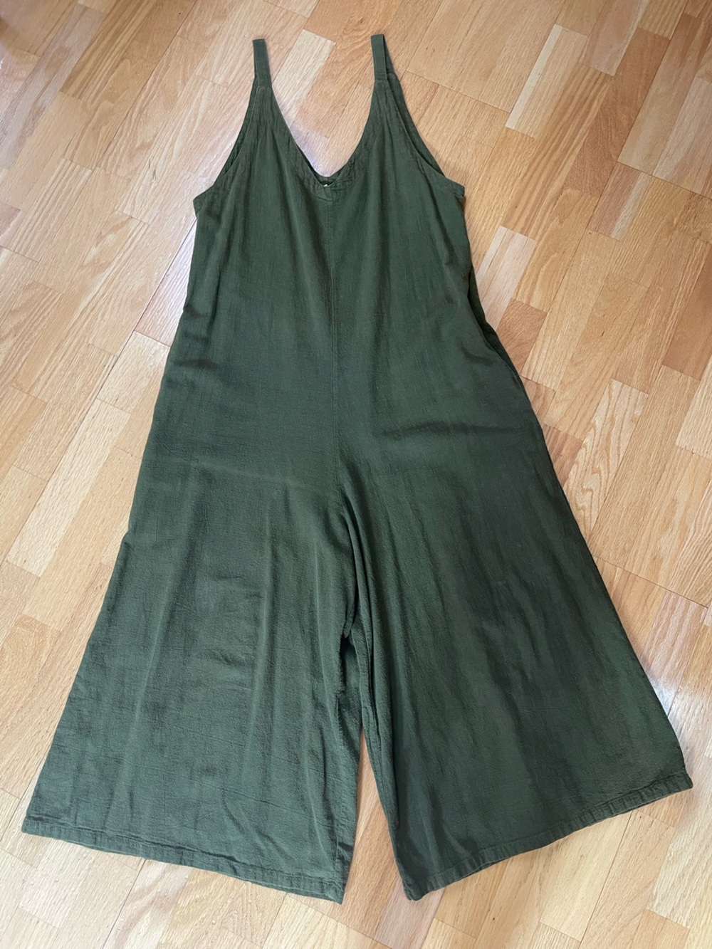 Olive Green Wide-Leg Jumpsuit